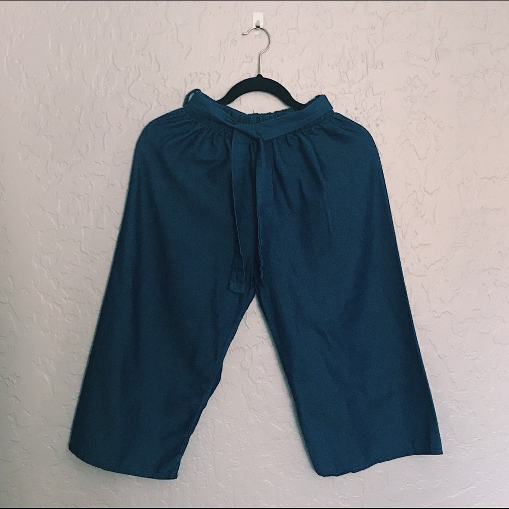 Denim Flare Capris